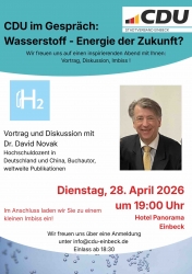 CDU Einbeck im Gespräch: Wasserstoff - Energie der Zukunft?
