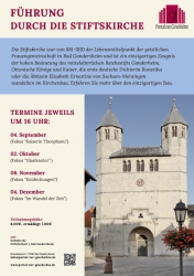 Das Portal zur Geschichte präsentiert eineFührung durch die Stiftskirche mit Fokus auf Theophanu, Freitag, 04.09.2026 um 16 Uhr