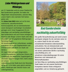 Grüne am Freitag auf dem Wochenmarkt: Präsentation des Wahlprogrammes - Kritik an „Luftschlössern“ der Unabhängigen